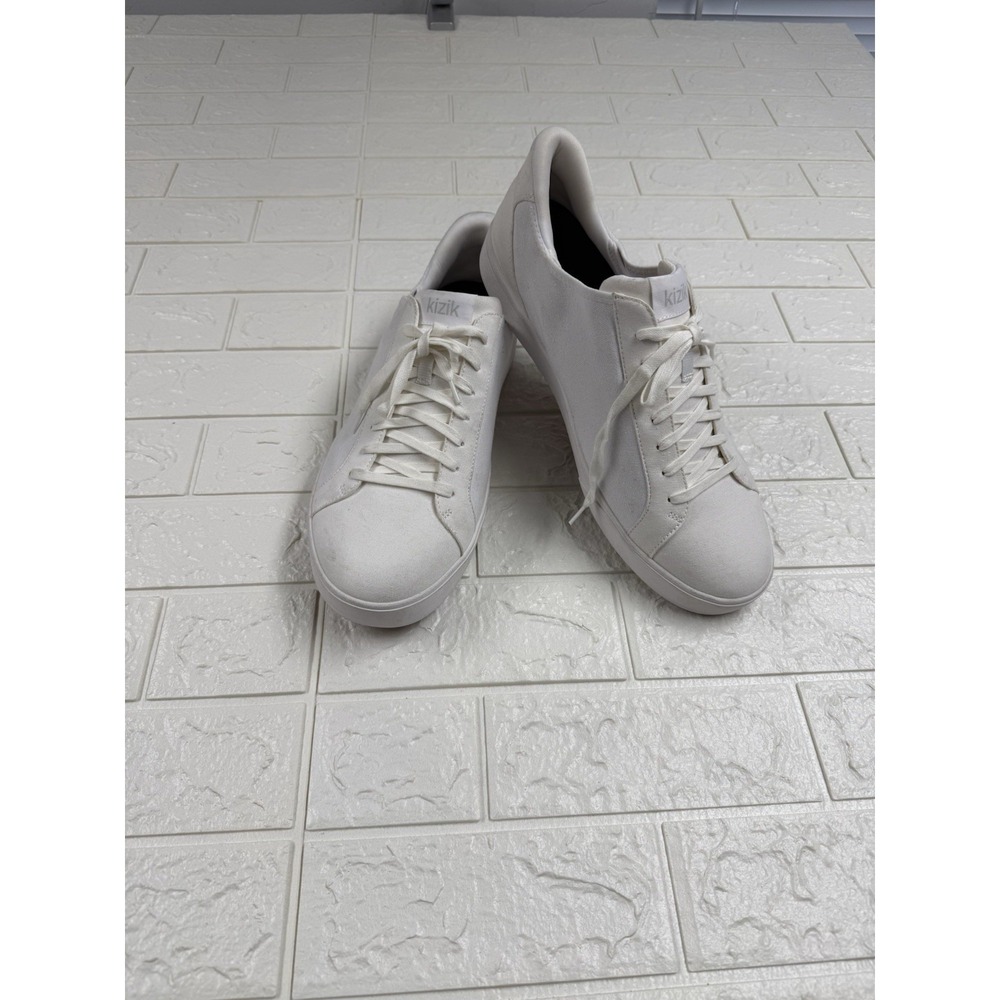 Kizik Irvine Sneakers Mens 14 Wide White Canvas Slip On Shoes K3FC-DIRVWT01-2E